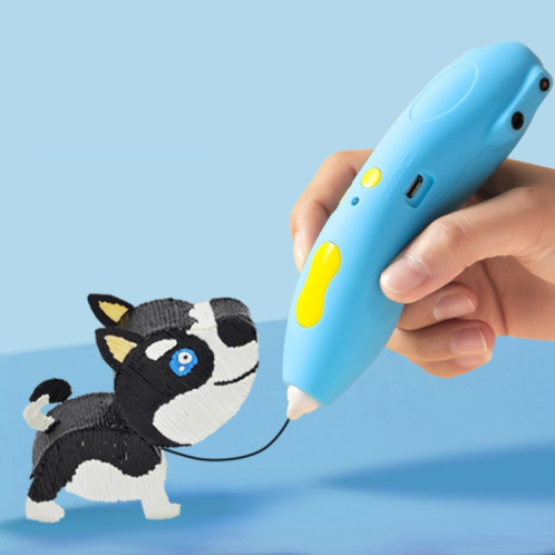 Stylo d'impression 3D à basse température à détection infrarouge pour enfants, stylo de peinture graffiti DIY (1000 mAh-bleu) SH701B144-014