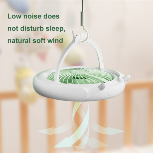 Veilleuse de bureau ventilateur pliant camping en plein air mini ventilateur suspendu, couleur: vert amélioré SH9204869-011