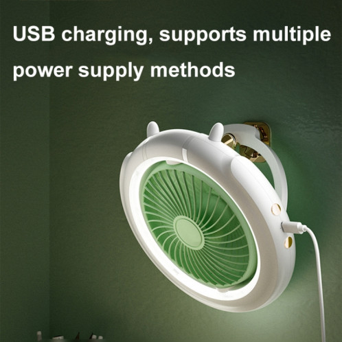 Veilleuse de bureau ventilateur pliant camping en plein air mini ventilateur suspendu, couleur: vert amélioré SH9204869-011