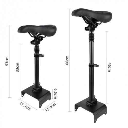 Pour Ninebot F20 / F25 / F30 / F40 siège de Scooter selle petit sac de siège siège pliable (noir) SH701A1714-06