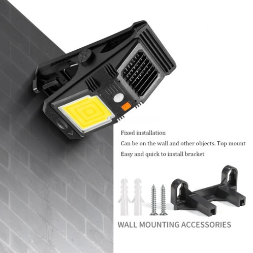 E-SMARTER W7104-2 COB lampe murale solaire avec pince lampe anti-moustique Portable capteur de corps lumière de jardin extérieure SE32021635-010