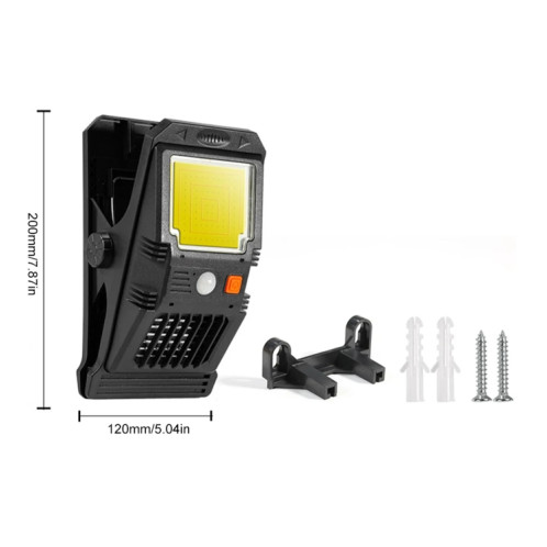 E-SMARTER W7104-1 Patch lampe solaire avec pince lampe anti-moustique Portable capteur de corps lumière de jardin extérieure SE3201596-010