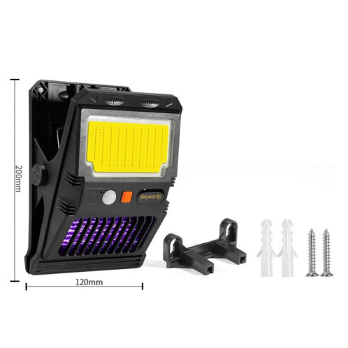 E-SMARTER W7105-1 Patch lampe solaire avec pince lampe anti-moustique Portable capteur de corps lumière de jardin extérieure SE35011275-010