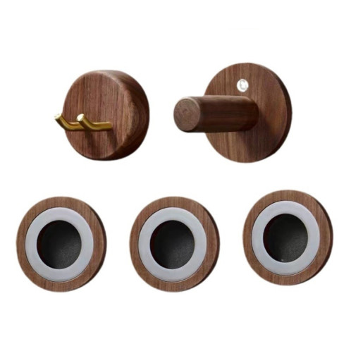 Pour prise sèche-cheveux Dyson, support de rangement mural en noyer, étagère en bois SH0103655-05