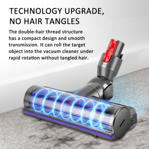 Pour aspirateur Dyson V7 / V8 / V10 / V11, rouleau en velours doux, tête de brosse à entraînement Direct SH9038312-07