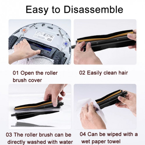 Pour aspirateur Dreame X30 / S10PU, brosse à rouleau anti-enchevêtrement 2e génération, jaune SH43021408-06