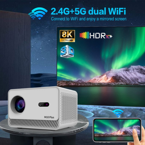 Projecteur M10 Plus 1280x720P, WIFI 2.4G/5G, Bluetooth 5.2, système Android 11, Home cinéma, prise AU SH8902353-07