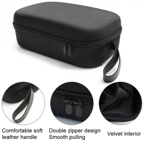 Pour les lunettes de réalité virtuelle Meta Quest 2/3, étui de protection de rangement intégré, sac rigide portable (noir) SH401A683-07