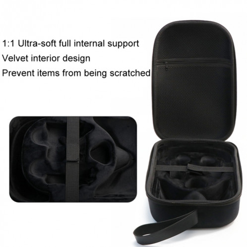 Pour les lunettes de réalité virtuelle Meta Quest 2/3, étui de protection de rangement intégré, sac rigide portable (noir) SH401A683-07