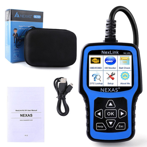 Outil de diagnostic et testeur de batterie universel OBD2 Nexas NL101 avec OBDII SN93781151-012