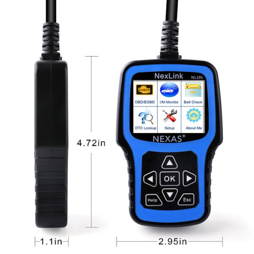 Outil de diagnostic et testeur de batterie universel OBD2 Nexas NL101 avec OBDII SN93781151-012