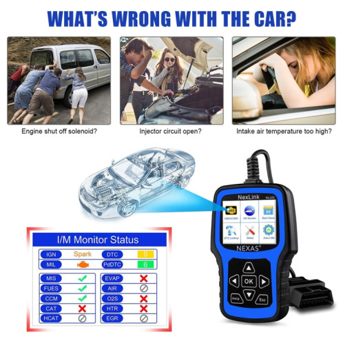 Outil de diagnostic et testeur de batterie universel OBD2 Nexas NL101 avec OBDII SN93781151-012