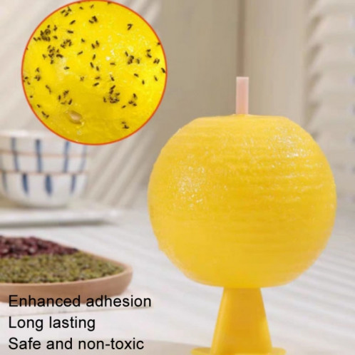 Boule collante anti-mouches à fruits d'intérieur de 8 cm avec noyau attractif pour insectes SH94511527-06