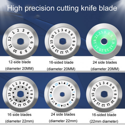 Lame en acier de tungstène de remplacement de couteau de coupe de Fiber optique de Surface rotative de 20mm 24 SH1103723-05