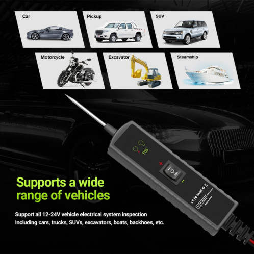 Instrument de diagnostic de positionnement de suivi de court-circuit de système de testeur de circuit électrique automobile (P55) SH601A196-07