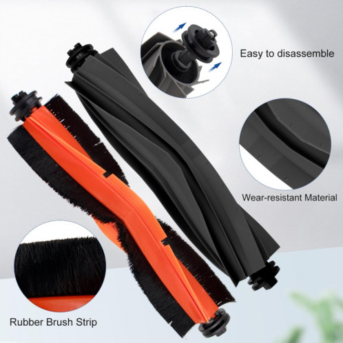 Accessoires pour aspirateur Robot Dreame L20 Ultra / X20 Pro / X20 Pro Plus, 1 brosse en caoutchouc SH3904390-07