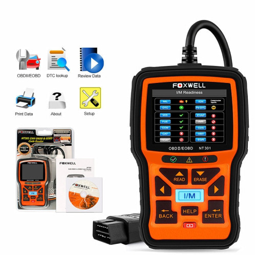Outil de lecteur de Code de données en direct d'instrument de Diagnostic de défaut de voiture de FOXWELL NT301 OBD2 SF95431794-010