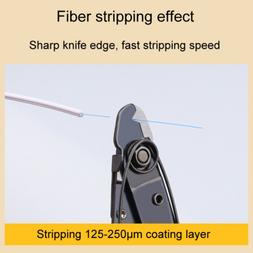 Pince à dénuder les câbles à fibre optique à mâchoire unique (jaune) SH401A1479-06