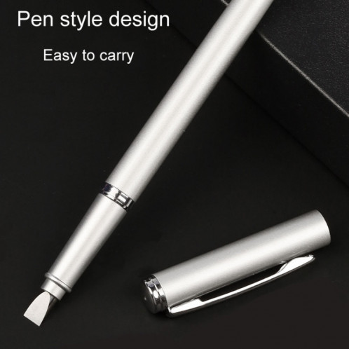 Couteau de coupe de fibres en acier au tungstène, type de stylo, coupe-fibre nue portable, style: lame plate SH55011834-06