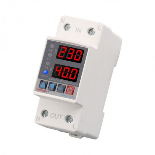 SINOTIMER SVP-718 Protecteur de surtension et de sous-tension intelligent à réinitialisation automatique réglable 40A 220V AC SS5101840-07