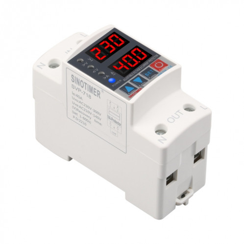 SINOTIMER SVP-718 Protecteur de surtension et de sous-tension intelligent à réinitialisation automatique réglable 40A 220V AC SS5101840-07