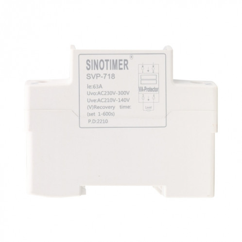 SINOTIMER SVP-718 Protecteur de surtension et de sous-tension intelligent à réinitialisation automatique réglable 40A 220V AC SS5101840-07