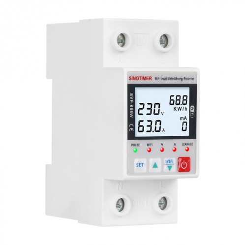 SINOTIMER SVP-688W-L TUYA APP WiFi disjoncteur intelligent protecteur de surtension SS6601152-07