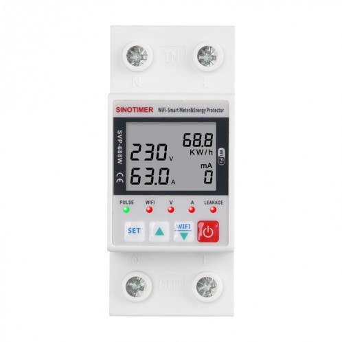 SINOTIMER SVP-688W TUYA APP WiFi disjoncteur intelligent protecteur de surtension SS6602720-07