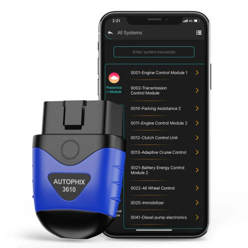 Scanner diagnostique de système complet de voiture de Bluetooth d'AUTOPHIX 3610 pour VW/AUDI/SKODA/SEAT SA96691807-012