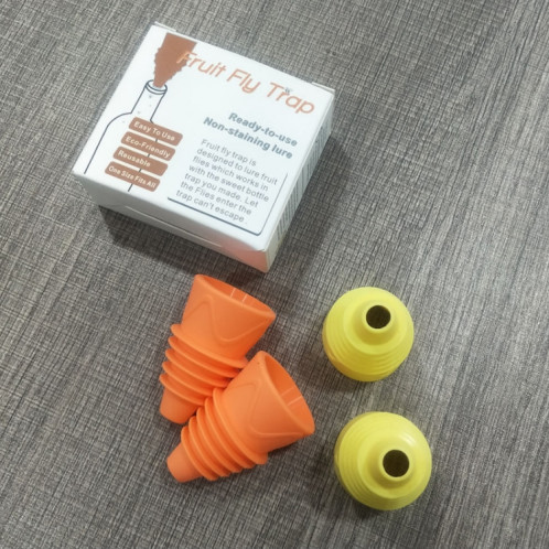 Piège à mouches à fruits, 2 pièces/boîte, piège à insectes, moustiques, outils pour attirer les mouches (Orange) SH001B1896-06