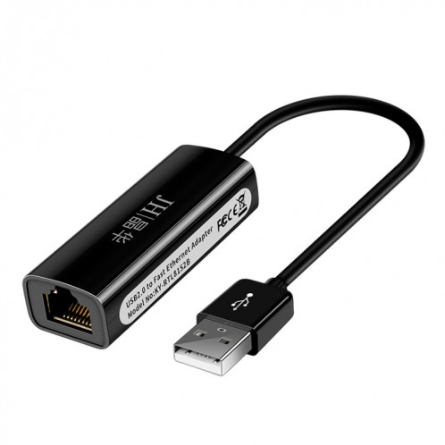 JINGHUA USB2.0 à RJ45 100Mbps carte réseau boîte d'interface réseau ordinateur portable carte réseau pilote gratuit (noir) SJ601B524-08