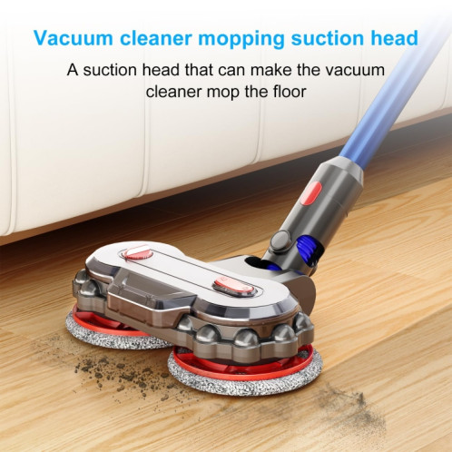 Tête de vadrouille électrique pour aspirateur Dyson V7 / V8 / V10 / V11 / V15 / G5, avec réservoir d'eau amovible et 6 tampons de vadrouille SH8401184-09