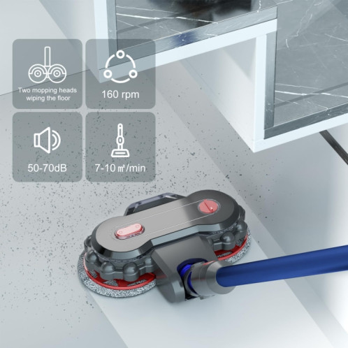 Tête de vadrouille électrique pour aspirateur Dyson V6/DC62, avec réservoir d'eau amovible et 6 tampons de vadrouille SH84021333-09