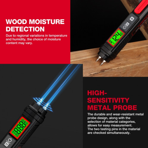 Testeur rapide de teneur en humidité du bois SH9896310-012