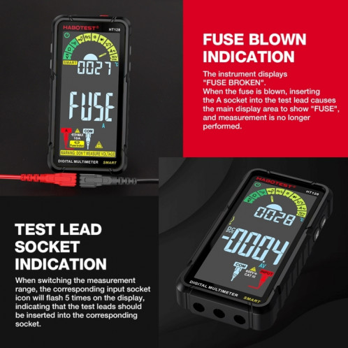 HABOTEST multimètre de courant Intelligent Ultra-clair à affichage numérique à plage automatique SH9910674-012