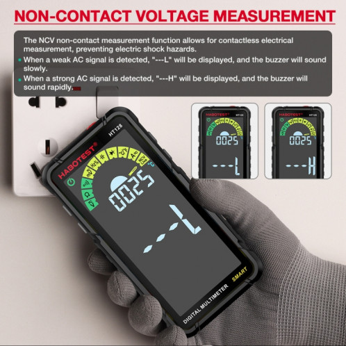 HABOTEST multimètre de courant Intelligent Ultra-clair à affichage numérique à plage automatique SH9910674-012