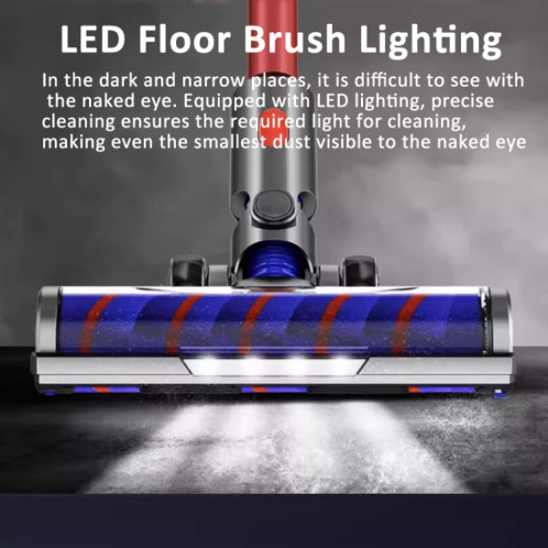 Tête de brosse de sol en velours doux pour aspirateur Dyson V7 V8 V10 V11 V15 V8 Slim, avec moteur indépendant d'éclairage LED SH18011683-06