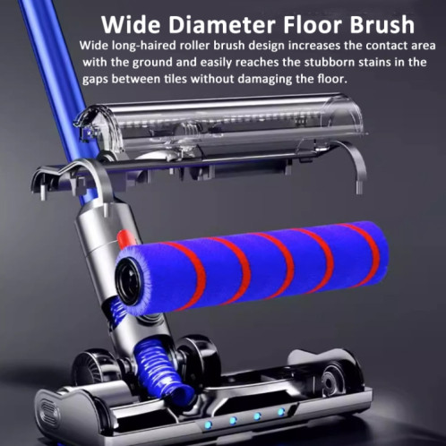 Tête de brosse de sol en velours doux pour aspirateur Dyson V7 V8 V10 V11 V15 V8 Slim, avec moteur indépendant d'éclairage LED SH18011683-06