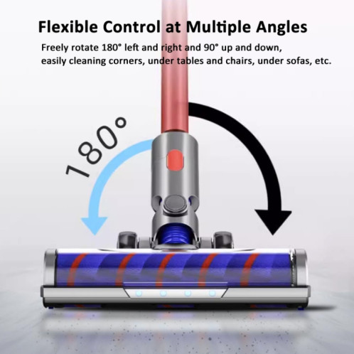 Tête de brosse de sol en velours doux pour aspirateur Dyson V7 V8 V10 V11 V15 V8 Slim, avec moteur indépendant d'éclairage LED SH18011683-06