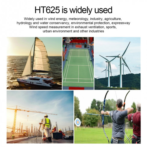 Anémomètre numérique portatif de haute précision HABOTEST avec USB (HT625B) SH001A762-012