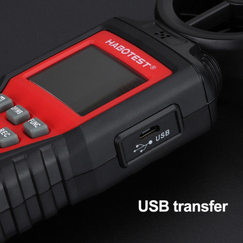 Anémomètre numérique portatif de haute précision HABOTEST avec USB (HT625B) SH001A762-012