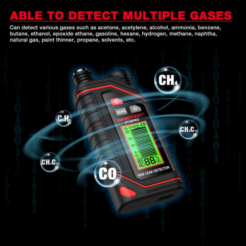Détecteur de gaz portable rechargeable HABOTEST SH9926878-015