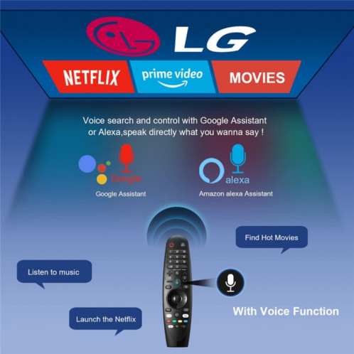 Pour LG TV Bluetooth télécommande multifonction vocale infrarouge portable (AKB75855501) SH001A545-06