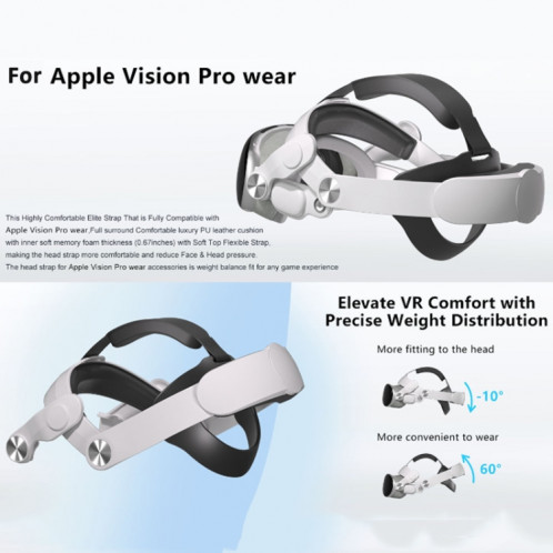 Pour casque Apple Vision Pro VR, sangle Elite remplaçable, bandeau confortable et réglable SH99741732-07