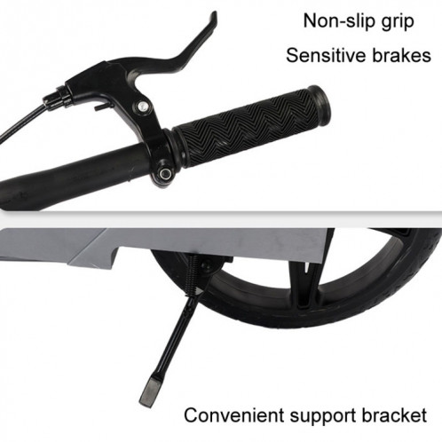 Scooter adulte scooter de mobilité à deux roues vélo à pédale à double aile, modèle: argent pliant SH84041621-09