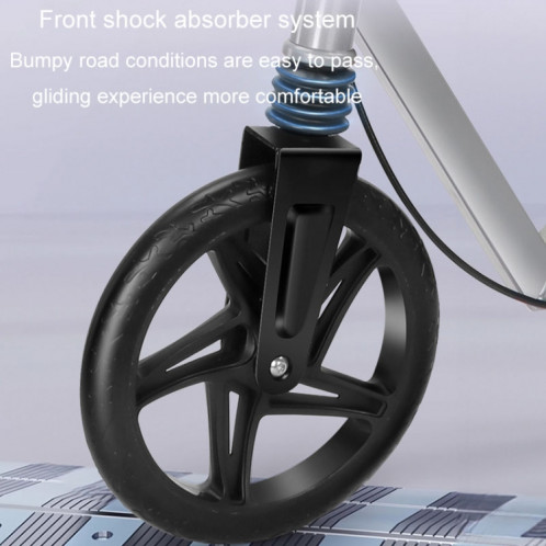 Scooter adulte scooter de mobilité à deux roues vélo à pédale à double aile, modèle: argent pliant SH84041621-09