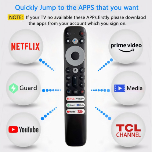 Pour télécommande infrarouge Smart TV TCL FMR1 SH00581101-06