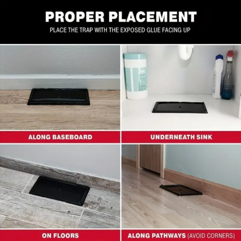 Planche de souris collante en plastique, autocollant anti-rat, 6 pièces/ensemble SH01251603-07