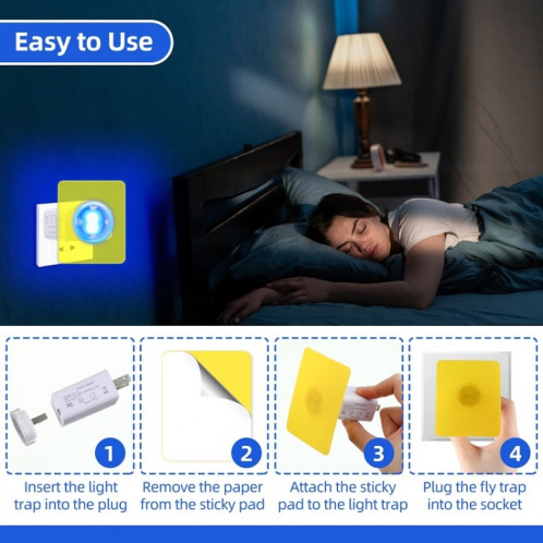 Lampe anti-moustique à panneau anti-insectes collant USB SH01361594-08