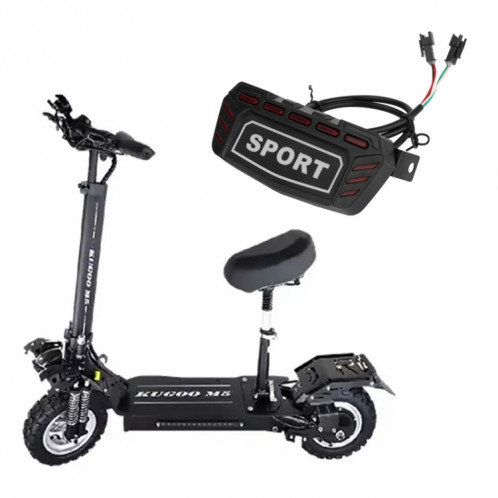 Pour KUGOO M5 AIMITE Scooter électrique Feu arrière Feux d'avertissement de freinage (Noir) SA101A1956-06